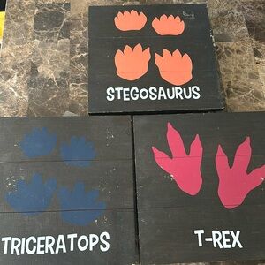 3- 9x9 dino pics